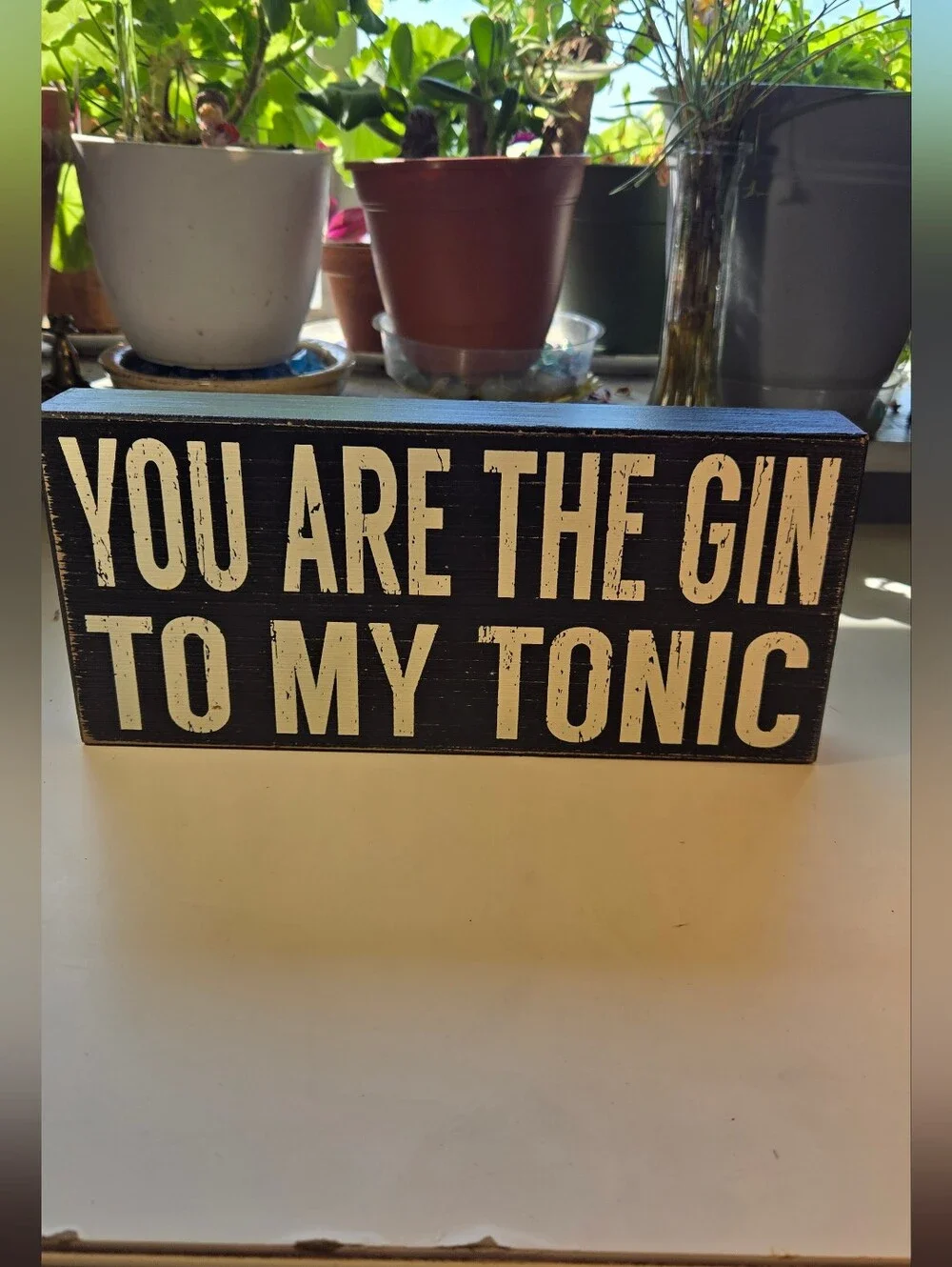 Quill To Paper You Are the Gin to My Tonic Box Sign